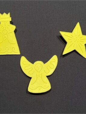 3 Piece Yellow Nativity Themed Christmas Cookie Cutters